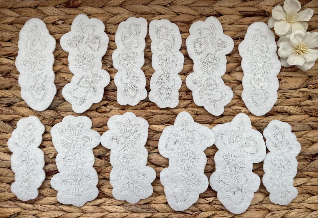 Strawberry Flower Felt Inlays, Pellon 71f, for Beading, DIY Your ...