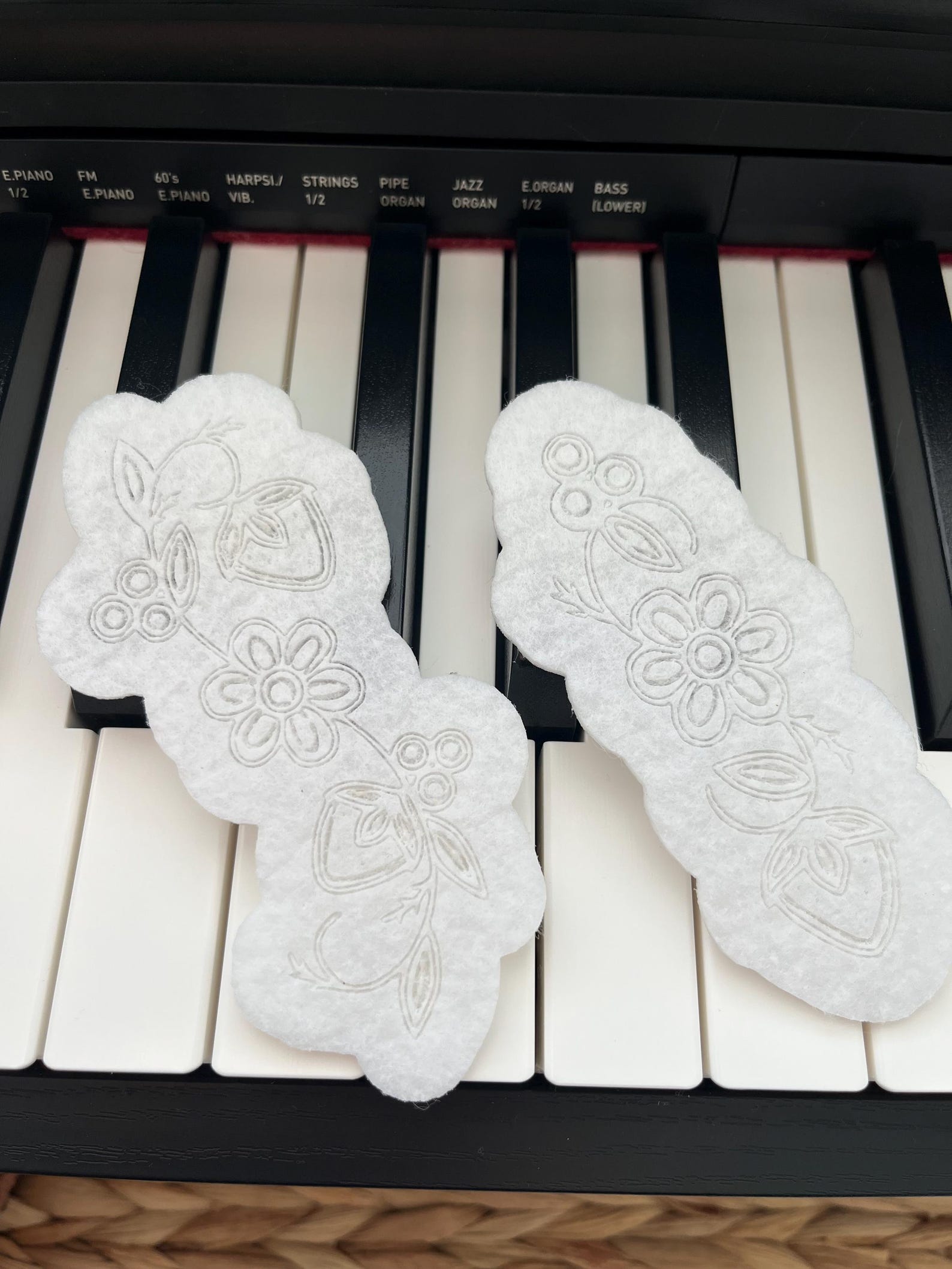 Strawberry Flower Felt Inlays, Pellon 71f, for Beading, DIY Your ...
