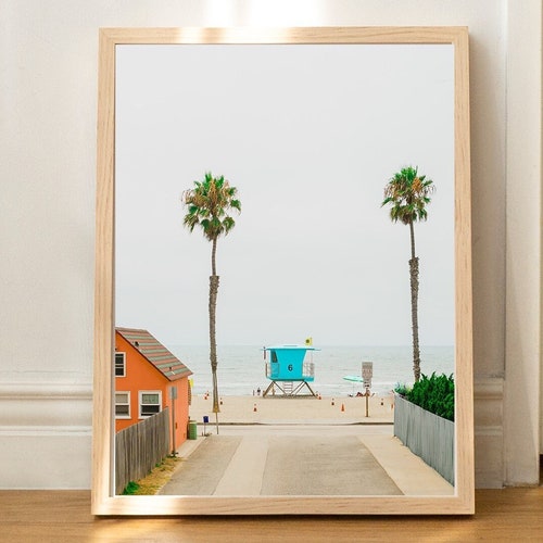 Oceanside California Pier Beach Palm Trees Summer Etsy