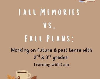 Fall-Themed Verb Tense Worksheet for Elementary School Students
