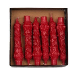 RED CANDLE, Spiral Candle, Pillar Candle, Undyed Candle, Gold Candles, Table Candle Decor, Dinner Candles, Unscented Candlesticks