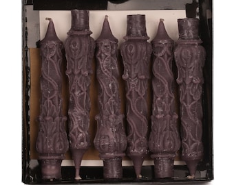 Anthracite Gray Spiral Candles: Baroque Table Decor