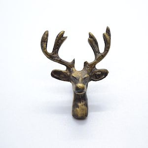 DEER DRAWER KNOBS, Brass Door Handle, Wardrobe Handle, Brass Door Knobs, Handles for Doors, Main Door Handles, Deer Door Handle