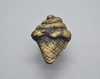 Ice Cream Brass Knob: Vintage Door/Drawer Handle
