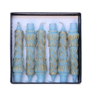 BLUE CANDLE, Spiral Candle, Pillar Candle, Undyed Candle, Gold Candles, Table Candle Decor, Dinner Candles, Unscented Candlesticks