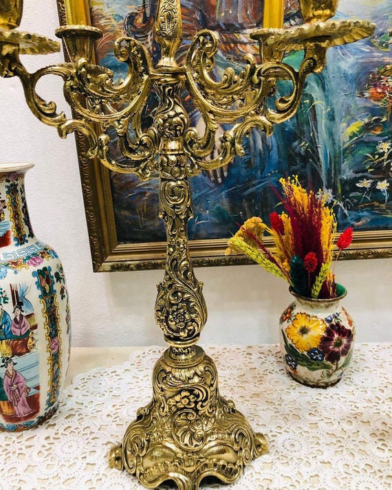 Vina Elegante Traditional Acanthus Leaf Candleholder Set Of Three Set Of Three