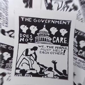 Regeringen bryr sig inte... | Klistermärken 5-pack