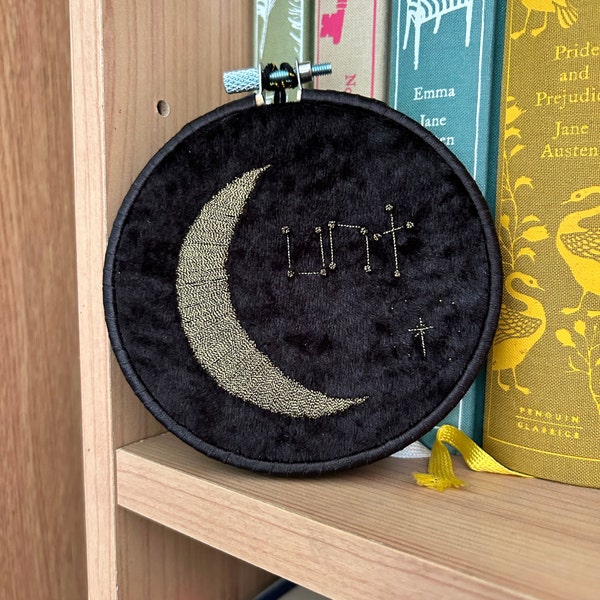 Constellation 'Unt' wall hanging/ modern hand embroidery/ swear word gift / rude funny gift / unique home decor / celestial / Glow in dark