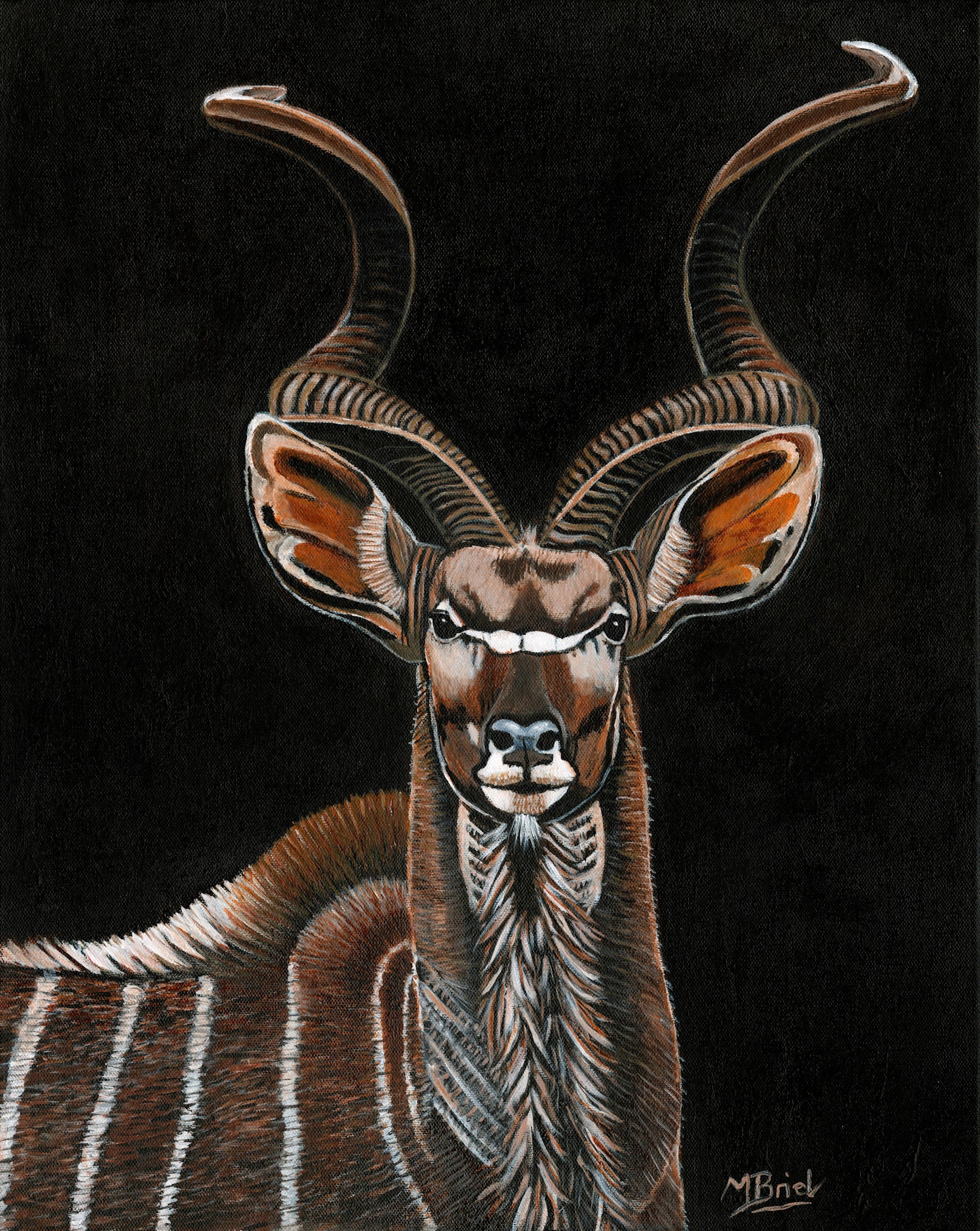 Animal pintura acrílica de Spiral Kudu Horns - Etsy España Animal pintura acrílica de Spiral Kudu Horns - Etsy España
