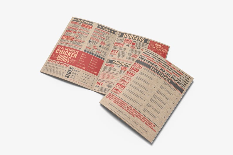 Clean & Modern Cafe Menu Templates | Editable in Canva - Etsy