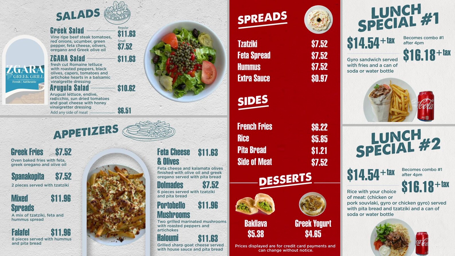 Custom Animated/static Restaurant Menu Board Template: Digital TV Menu ...