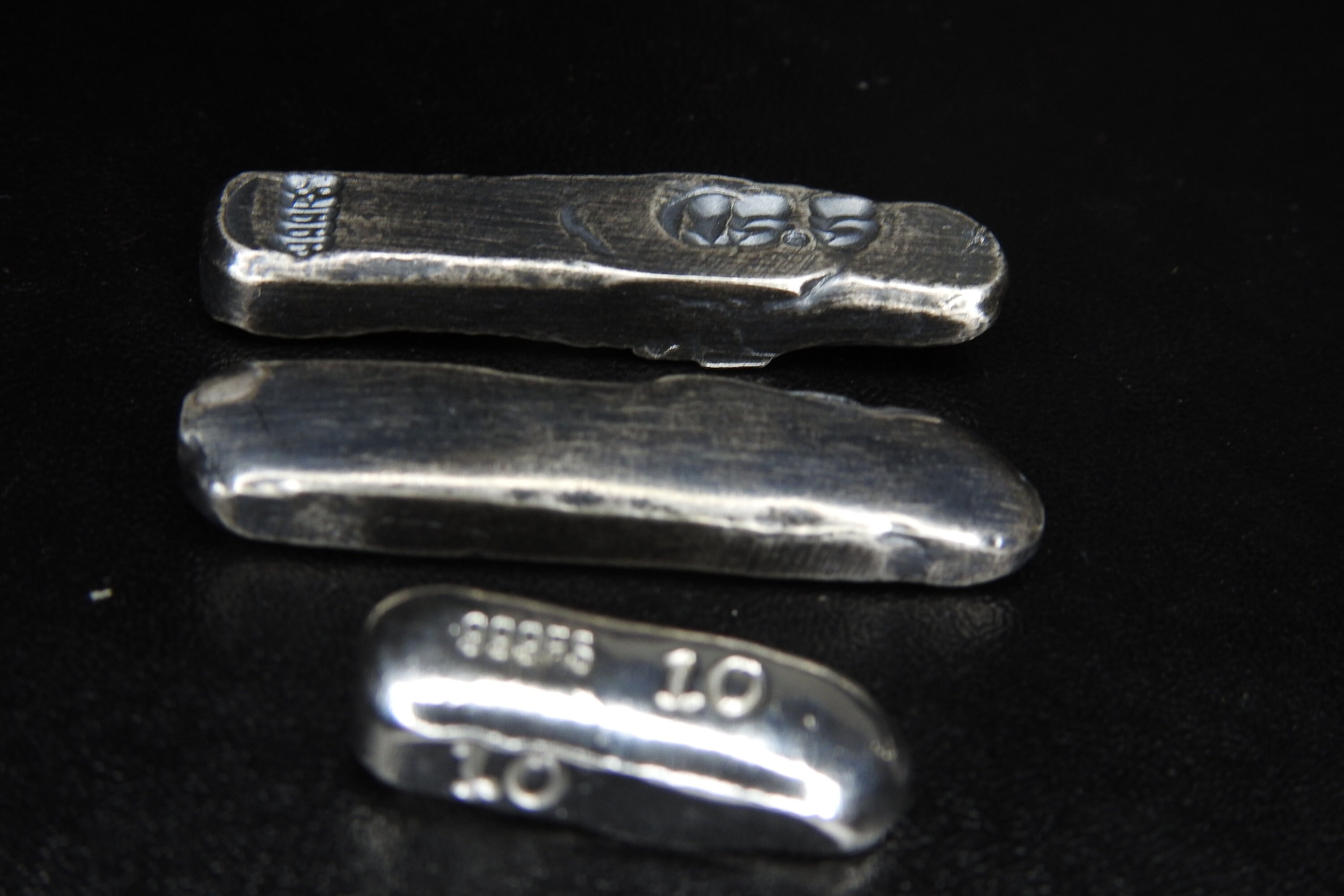 Two 1/2oz Antique Silver Bars 1oz Total Etsy
