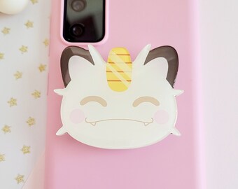 Lucky cat companion acrylic topper for phone, Phone accessories, Kawaii pastel, Cute cat, Gamer gift, Kawaii accessories, Pay day