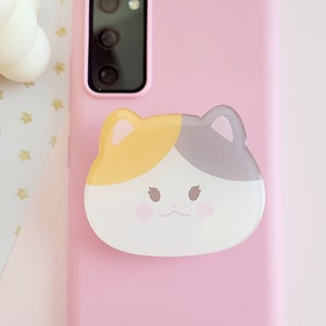 Fat Cat Acrylic Topper, Video game phone accessories, Kawaii game accessories, Gamer gift, Cute calico cat, Minion,