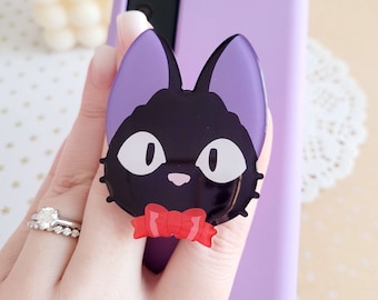 Witch Cat Acrylic Topper- Witch theme, Witch anime, Phone accessory, Witch and cat, Anime fan gift, Gamer setup, Kawaii, Anime, Cat gift
