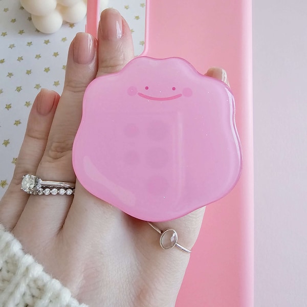 Blob Friend Acrylic Topper - Phone Accessory, Gamer gift, Kawaii, Pastel, Phone charm, Tablet accessory, Phone stand, Pink, Blue, Purple