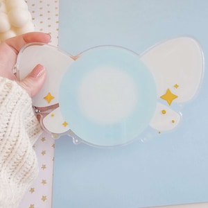 Fairy companion glitter gold foil acrylic coaster - Game coaster, Cute teapot, Ghost type, Gamer gift, Kawaii, Coaster for tea or coffee bar