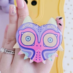 Haunted Mask Acrylic Topper Phone accessories, Gaming gift, Gamer accessories, Pastel Kawaii, Pastel Gamer image 2