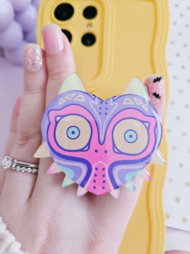 Haunted Mask Acrylic Topper Phone accessories, Gaming gift, Gamer accessories, Pastel Kawaii, Pastel Gamer image 2