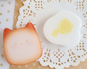 Breakfast Cat Acrylic Topper - Phone accessory, Egg cat, Bread cat, Breakfast cat, Cat Gift, Cat lover gift, Cute Cat accessories, Phone toy