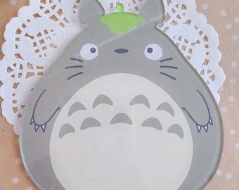 Tanuki Leaf Acrylic Coaster-  Anime coaster, Anime gift, Gamer accessory, Kawaii, Pastel, Spirit, Anime food, Anime Spirit
