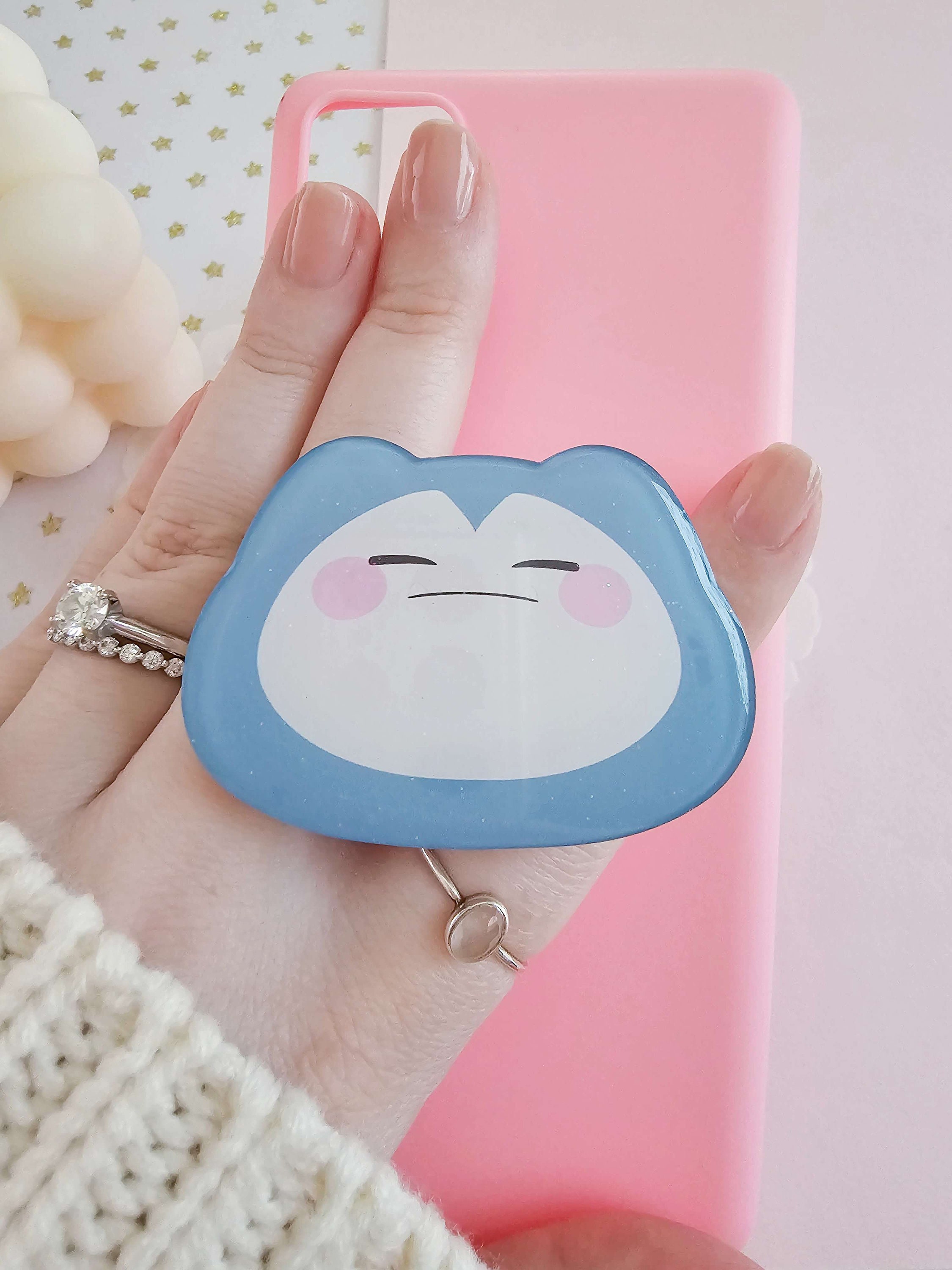 Sleepy friend acrylic topper for phone, Phone accessories, Kawaii pastel, Gamer gift, Kawaii accessories