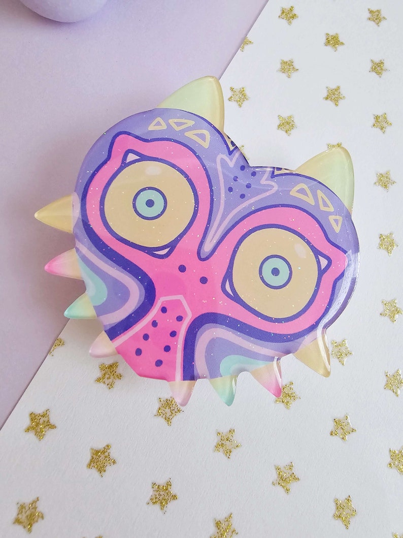 Haunted Mask Acrylic Topper Phone accessories, Gaming gift, Gamer accessories, Pastel Kawaii, Pastel Gamer image 4