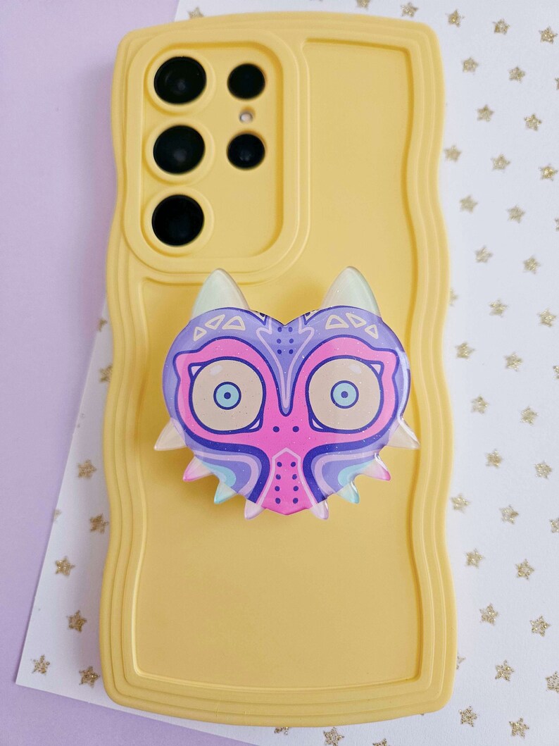 Haunted Mask Acrylic Topper Phone accessories, Gaming gift, Gamer accessories, Pastel Kawaii, Pastel Gamer image 1