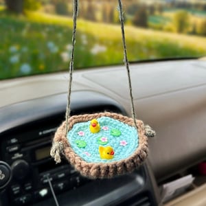 swimming duck car accessory | crochet accesory | car accessory