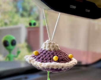 Crochet Alien Ufo Car Accessory | Crochet Accessory, UFO , Alien