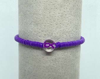 Purple Ribbon bracelets for Alzheimer's Awareness