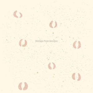 Deer Tracks Seamless Repeat Pattern File, Abstract Woodland Design in Cream