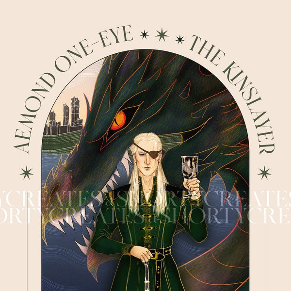 FANART Prinz Aemond Targaryen der Sippentöter – A4 Print