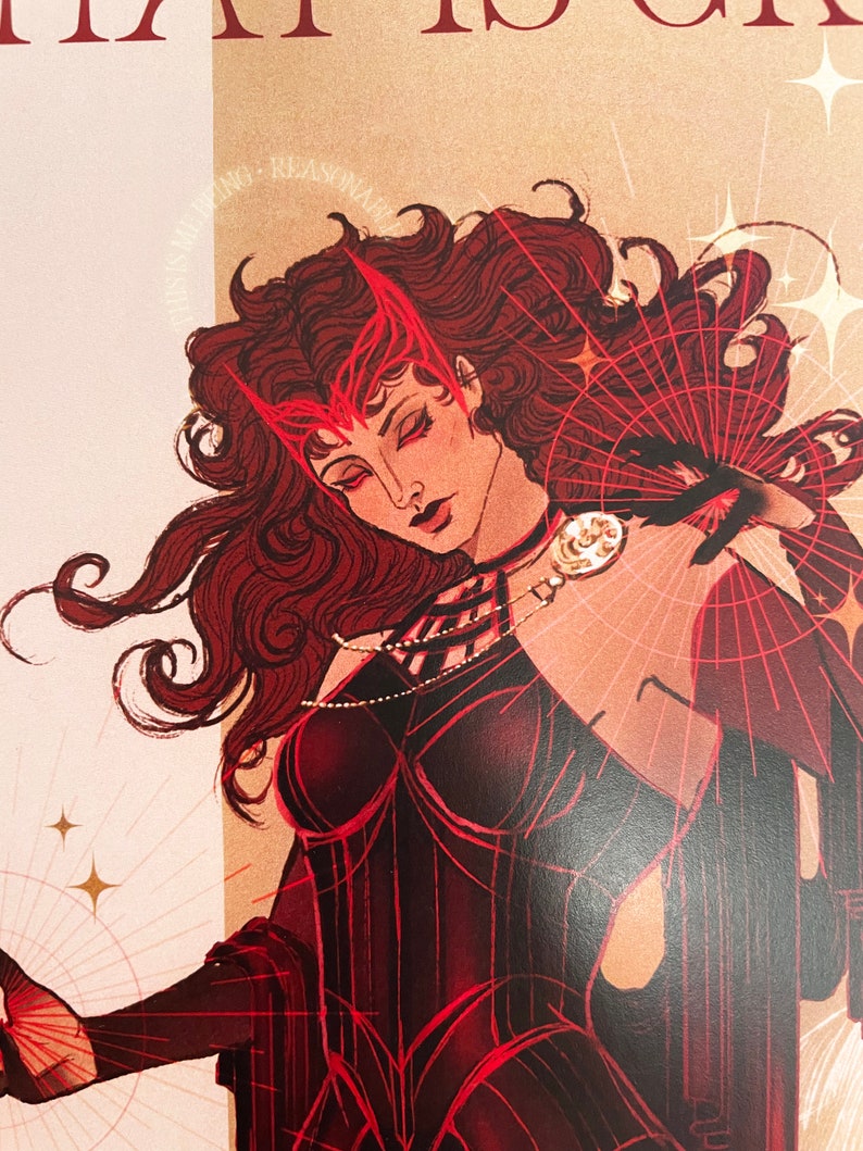 Wanda Maximoff the Scarlet Witch - ILLUSTRATION FANART PRINT - Etsy