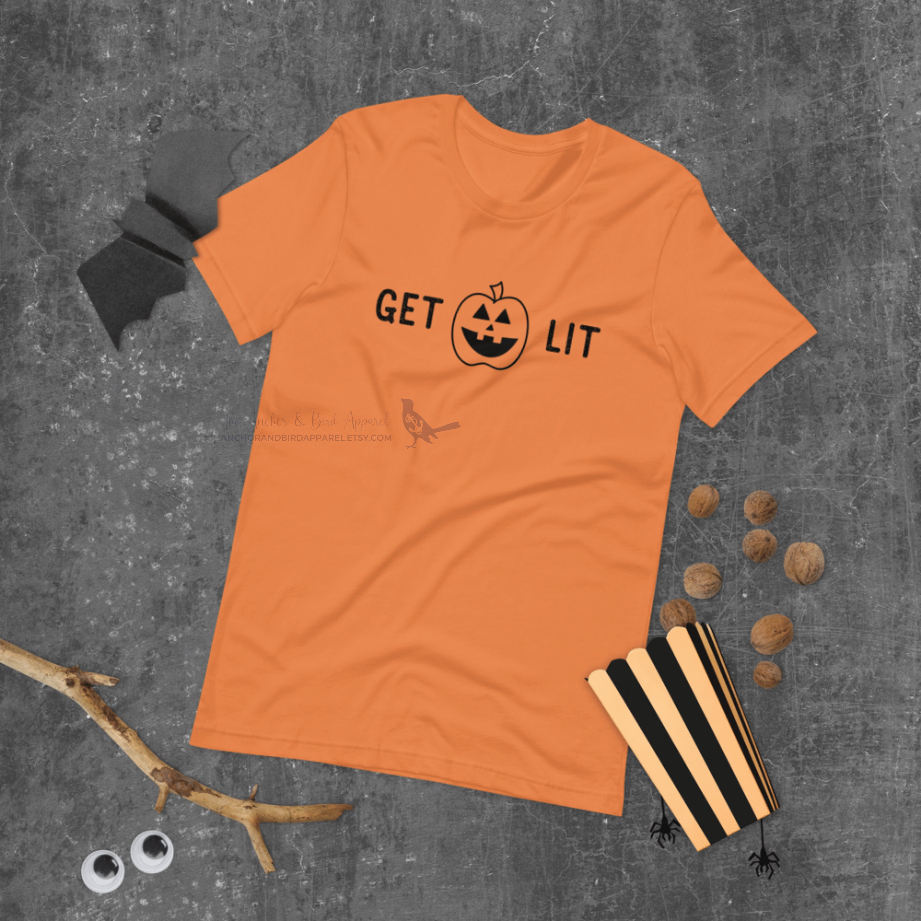 black and orange halloween shirt