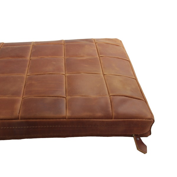 Bench seat cushion custom size, any size cushion, decorative leather floor pillow, custom pillow, indoor seat cushion, custom bench cushion