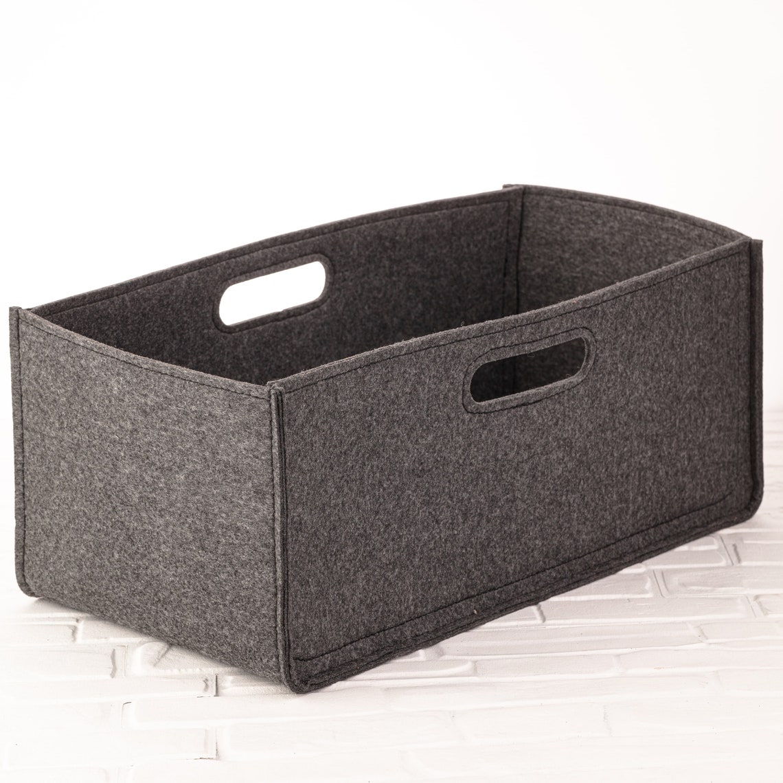Dark Gray Felt Storage Basket for Shelves for Ikea Shelves Etsy