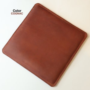 Leather chair pad, seat cushion dinning stool, square pillow seat, dining chair cushions, 12 14 16 18 square seat pad for stool image 2