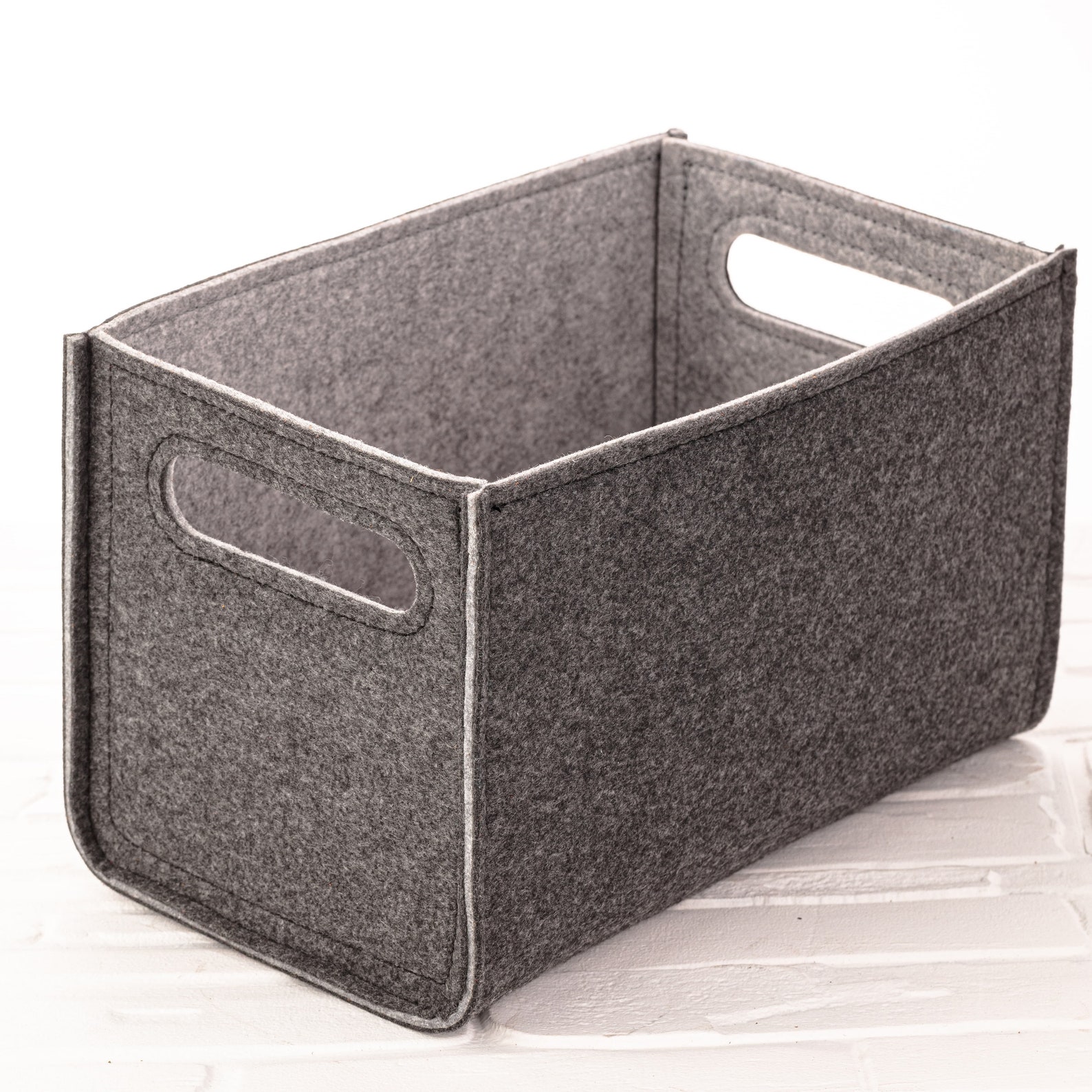 Dark Gray Felt Storage Basket for Shelves for Ikea Shelves Etsy