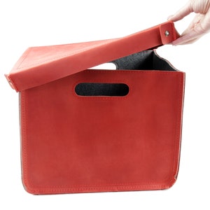 Poubelles avec couvercles, panier de rangement en cuir avec couvercle, boîte de rangement pour la maison avec couvercle, dimensions possibles sur mesure, rangement avec couvercle, rangement pour papier toilette