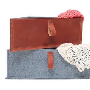 Corner shelf basket custom size - triangle storage bin, closet storage bins, corner stand basket