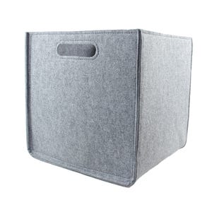 Custom storage bins - gray felt storage basket for shelves, for Ikea shelves, custom-made boxes, felt baskets, pantry storage for home