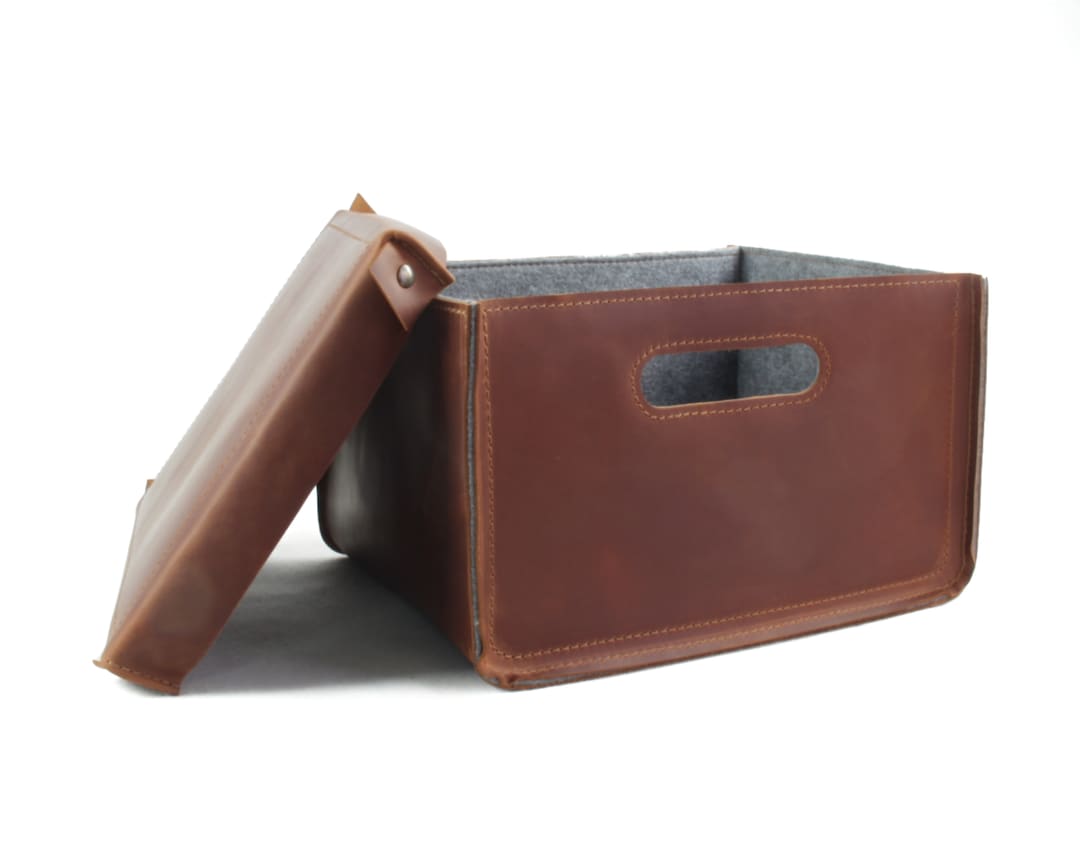 Large Storage Basket With Lid, Lidded Basket With Handles, Custom Size