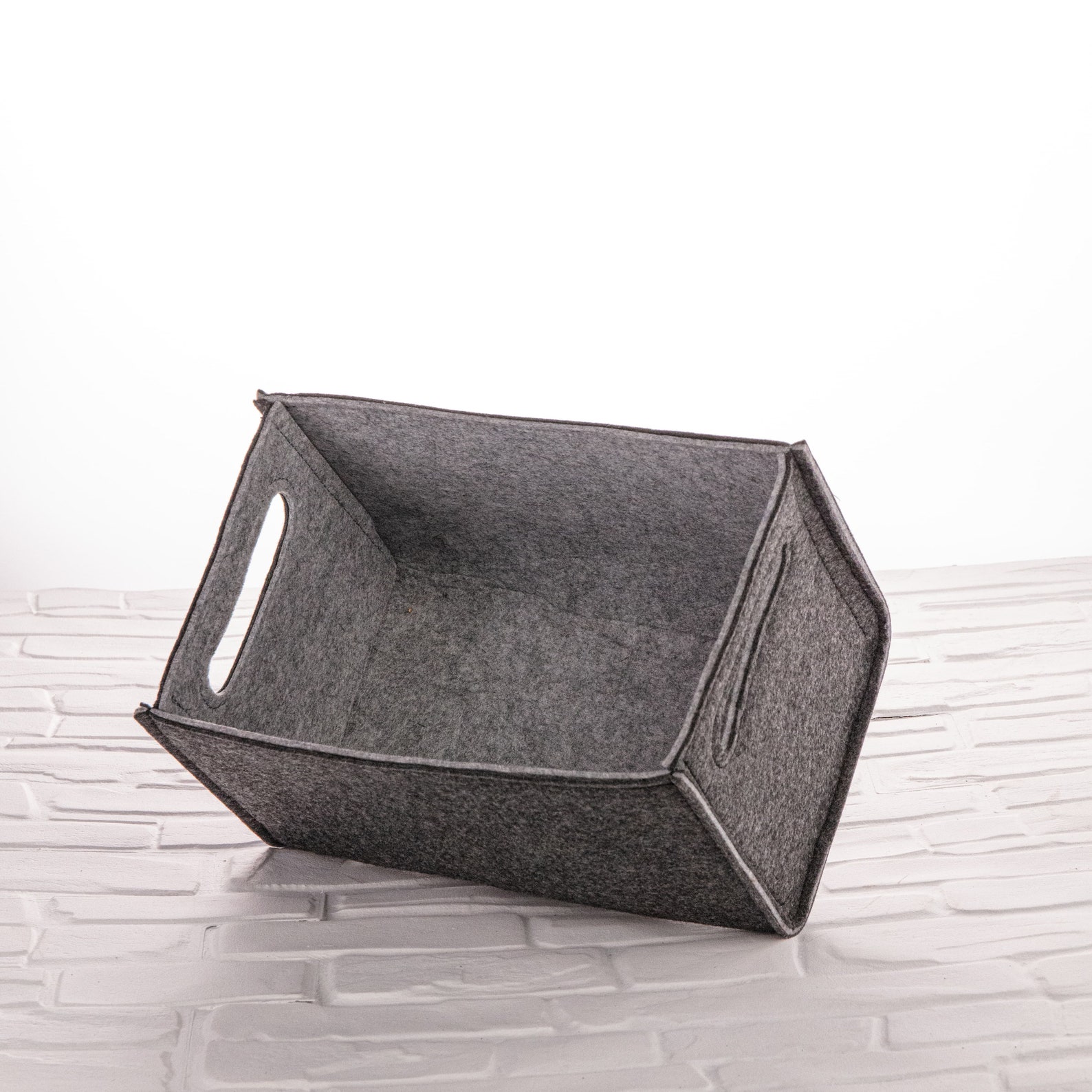 Dark Gray Felt Storage Basket for Shelves for Ikea Shelves Etsy