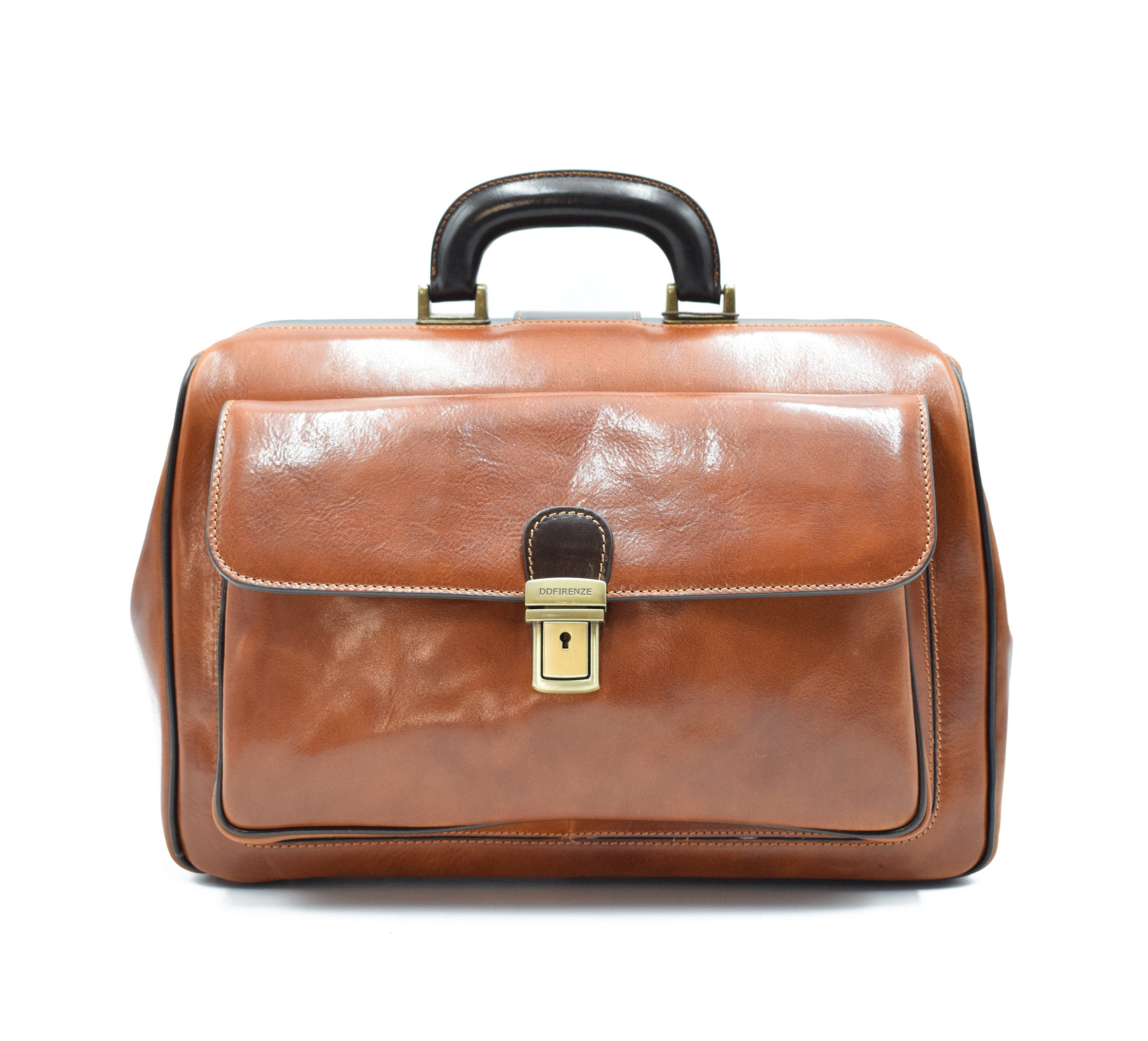 Borsa Medico In Vera Pelle English Man D&D - Bicolor, Made In Italy, Garanzia 48 Mesi - Foto 6