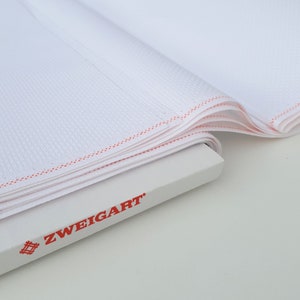 Zweigart White Aida Fabric: 11ct Cotton Cross Stitch Material
