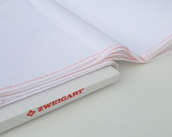 Zweigart White Aida Fabric: 11ct Cotton Cross Stitch Material