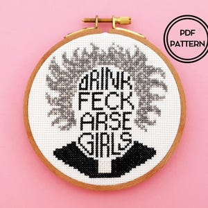 Father Jack Cross Stitch Pattern | Instant Download PDF Pattern | Counted Cross Stitch Pattern | Father Ted