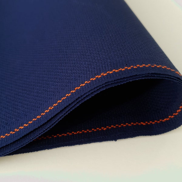 Zweigart 16ct Aida Fabric | Navy | Colour 589 | 100% Cotton | Precut Fabric | Various Sizes