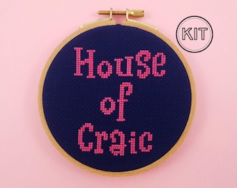 House of Craic Cross Stitch Kit: Beginner Adult Craft with 5 inch Hoop